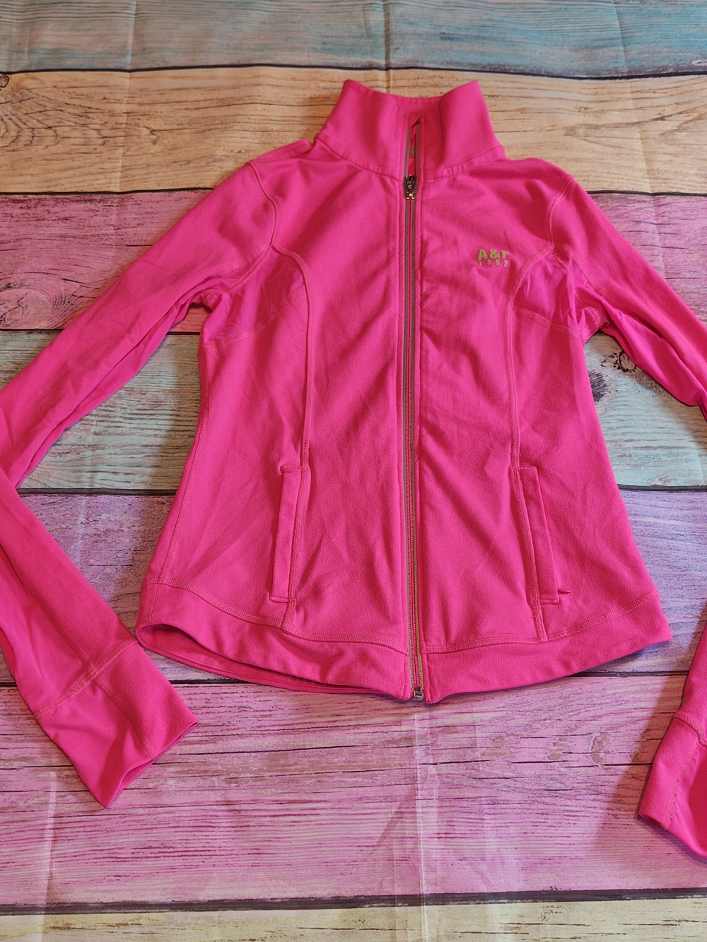 Abercrombie XS Neon Pink Active Jacket #1053